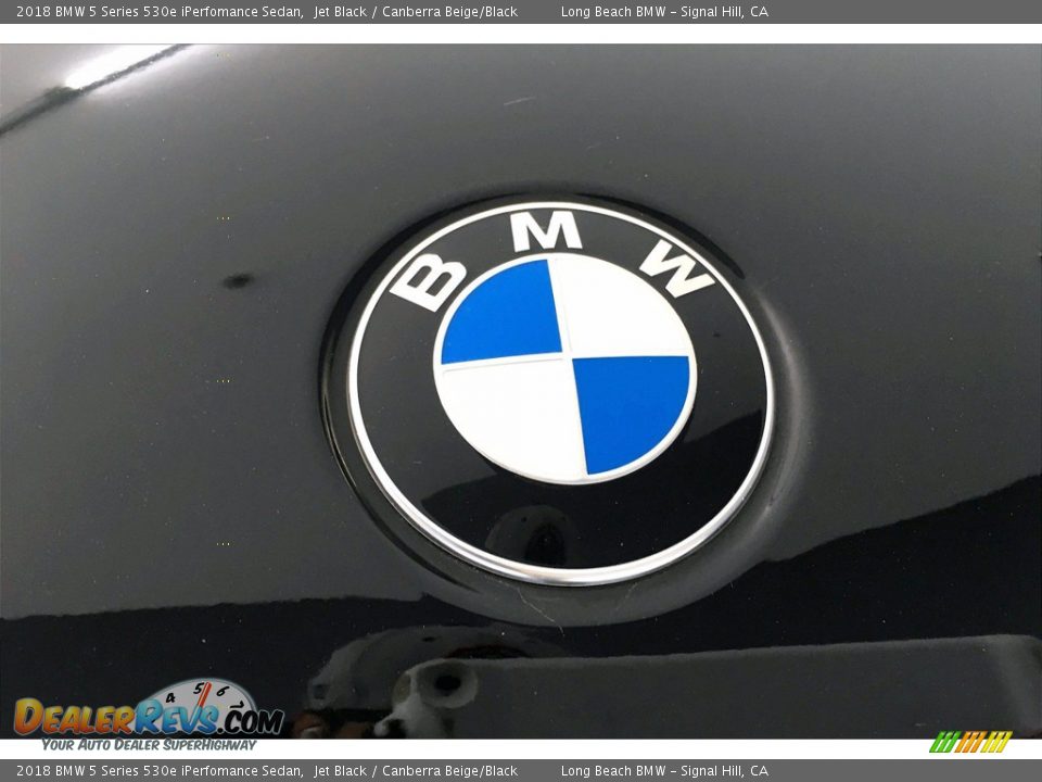 2018 BMW 5 Series 530e iPerfomance Sedan Jet Black / Canberra Beige/Black Photo #33