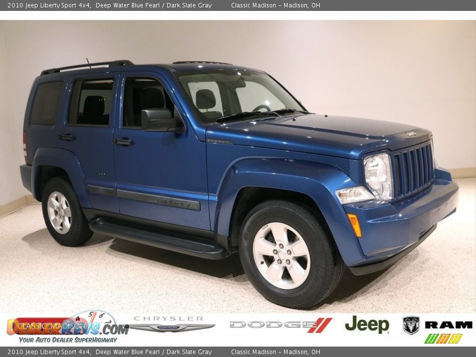 2010 Jeep Liberty Sport 4x4 Deep Water Blue Pearl / Dark Slate Gray Photo #1