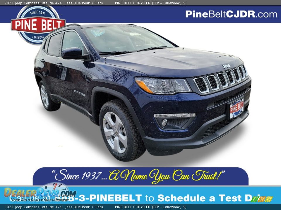 2021 Jeep Compass Latitude 4x4 Jazz Blue Pearl / Black Photo #1