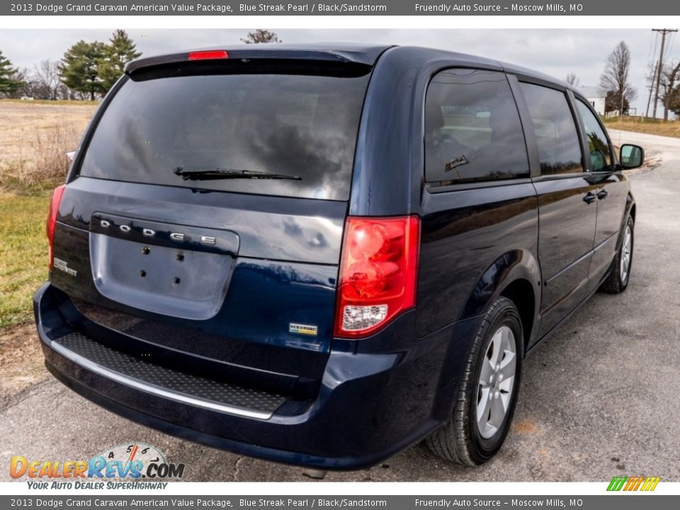 2013 Dodge Grand Caravan American Value Package Blue Streak Pearl / Black/Sandstorm Photo #4