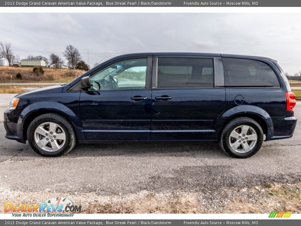 2013 Dodge Grand Caravan American Value Package Blue Streak Pearl / Black/Sandstorm Photo #7