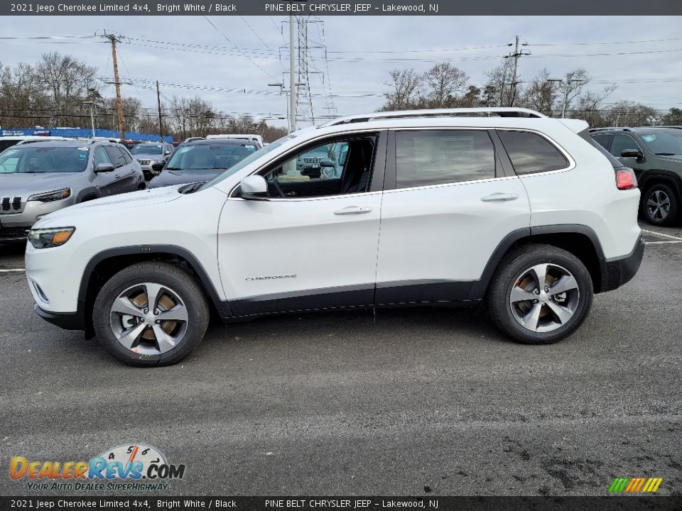 2021 Jeep Cherokee Limited 4x4 Bright White / Black Photo #4