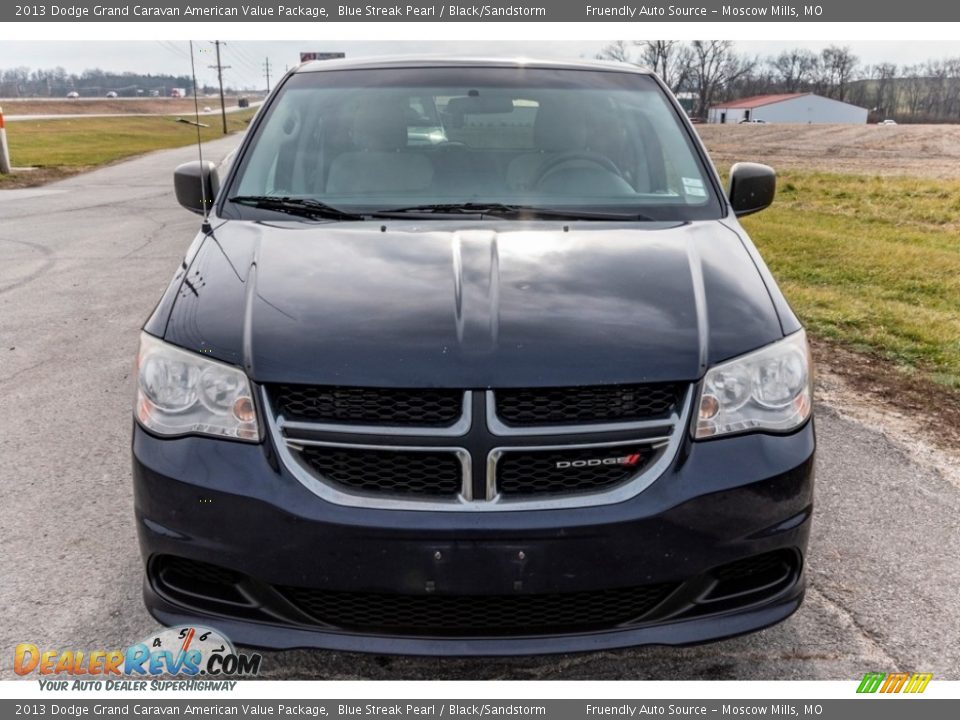 2013 Dodge Grand Caravan American Value Package Blue Streak Pearl / Black/Sandstorm Photo #9