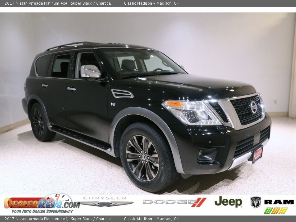 2017 Nissan Armada Platinum 4x4 Super Black / Charcoal Photo #1