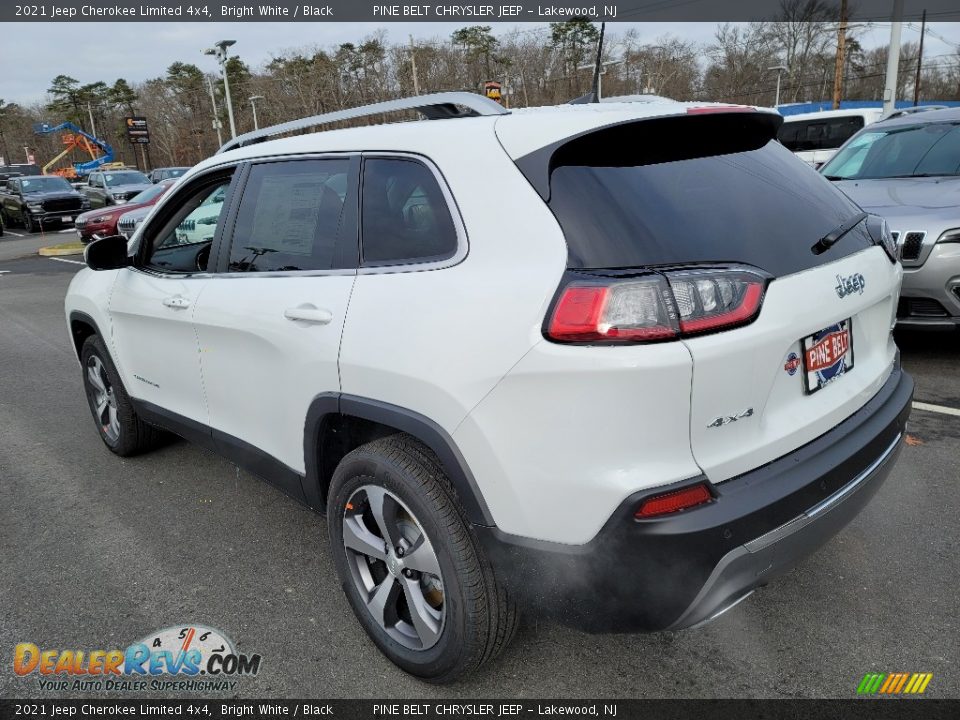 2021 Jeep Cherokee Limited 4x4 Bright White / Black Photo #6