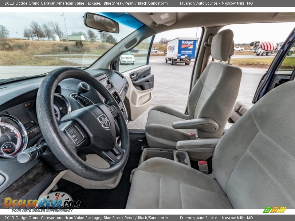 2013 Dodge Grand Caravan American Value Package Blue Streak Pearl / Black/Sandstorm Photo #18