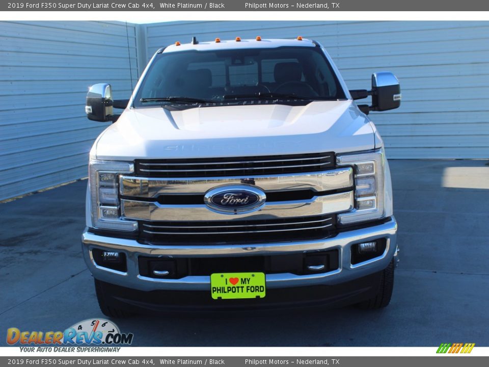 2019 Ford F350 Super Duty Lariat Crew Cab 4x4 White Platinum / Black Photo #3