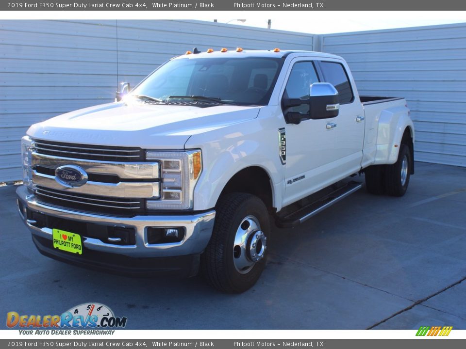 2019 Ford F350 Super Duty Lariat Crew Cab 4x4 White Platinum / Black Photo #4