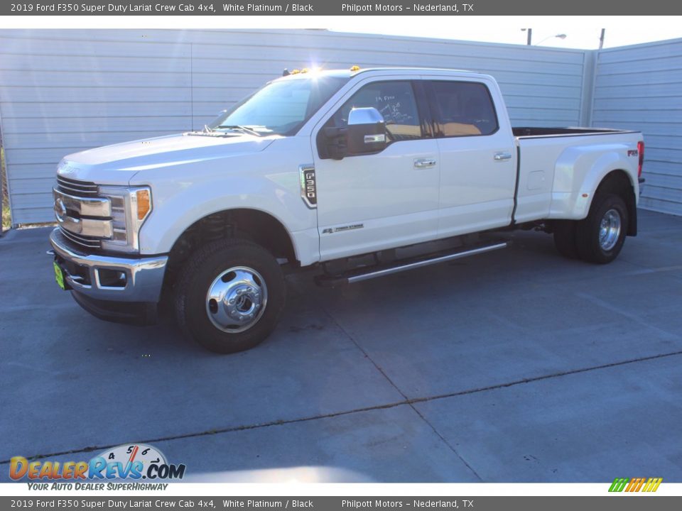 2019 Ford F350 Super Duty Lariat Crew Cab 4x4 White Platinum / Black Photo #5