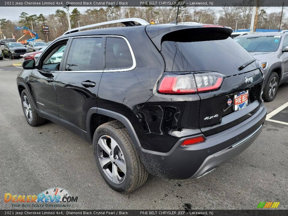 2021 Jeep Cherokee Limited 4x4 Diamond Black Crystal Pearl / Black Photo #6