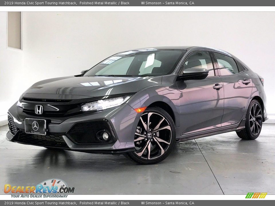 2019 Honda Civic Sport Touring Hatchback Polished Metal Metallic / Black Photo #12