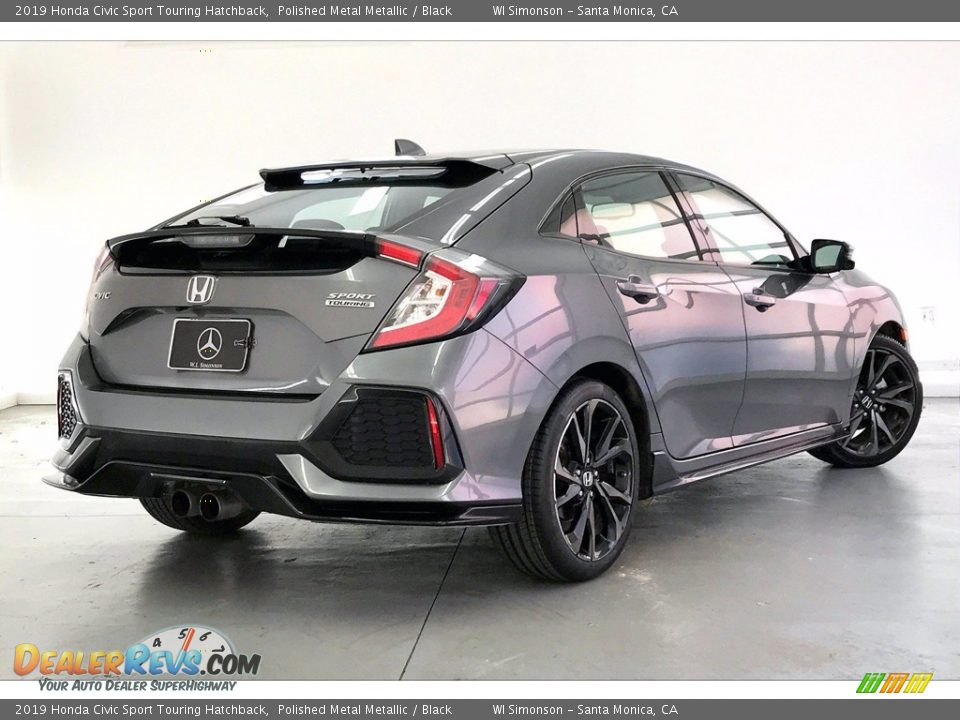 2019 Honda Civic Sport Touring Hatchback Polished Metal Metallic / Black Photo #13