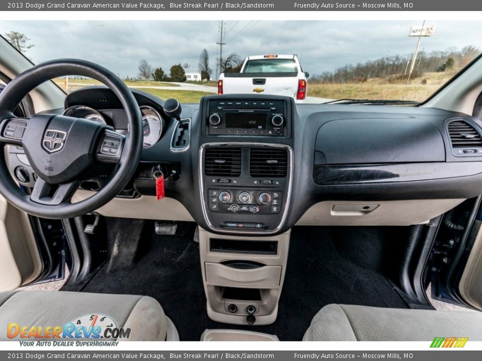 2013 Dodge Grand Caravan American Value Package Blue Streak Pearl / Black/Sandstorm Photo #29