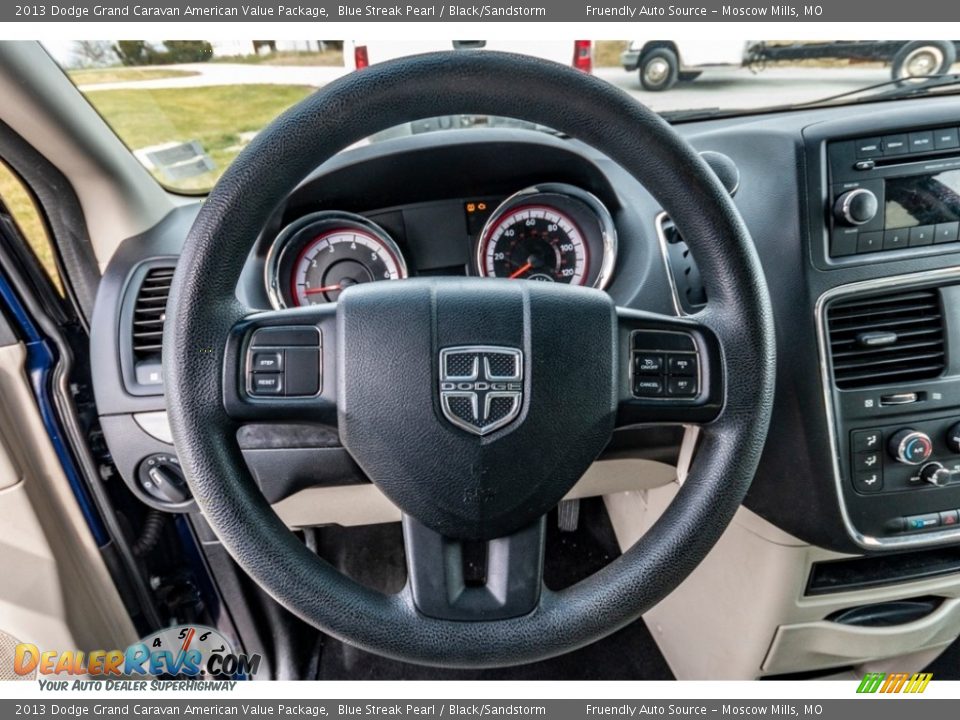 2013 Dodge Grand Caravan American Value Package Blue Streak Pearl / Black/Sandstorm Photo #31