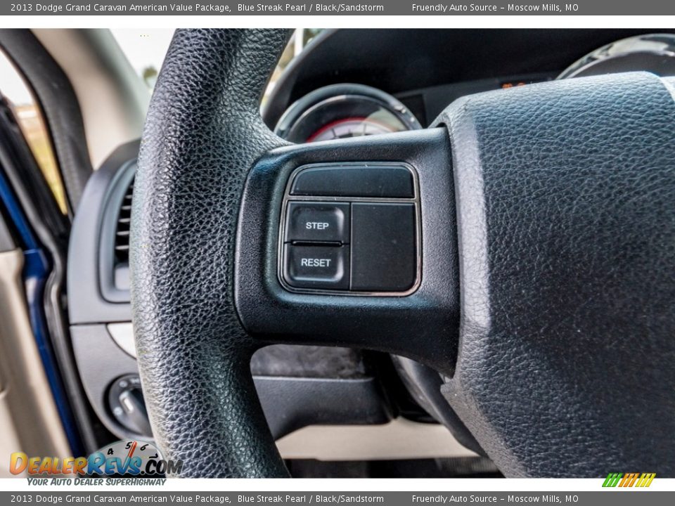 2013 Dodge Grand Caravan American Value Package Blue Streak Pearl / Black/Sandstorm Photo #32