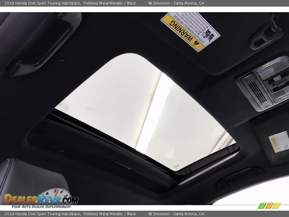 2019 Honda Civic Sport Touring Hatchback Polished Metal Metallic / Black Photo #25