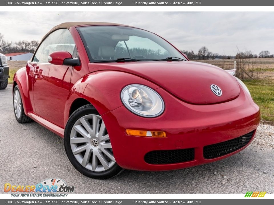 2008 Volkswagen New Beetle SE Convertible Salsa Red / Cream Beige Photo #1