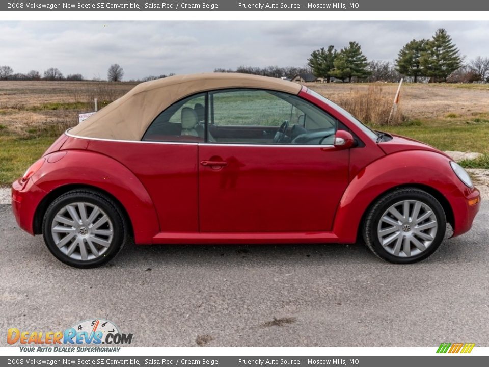 2008 Volkswagen New Beetle SE Convertible Salsa Red / Cream Beige Photo #3