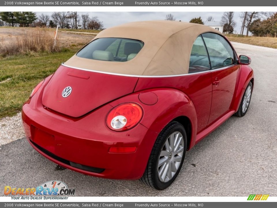 2008 Volkswagen New Beetle SE Convertible Salsa Red / Cream Beige Photo #4