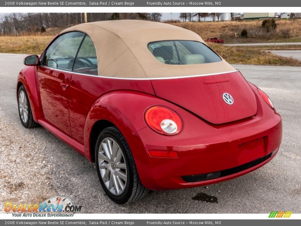 2008 Volkswagen New Beetle SE Convertible Salsa Red / Cream Beige Photo #6