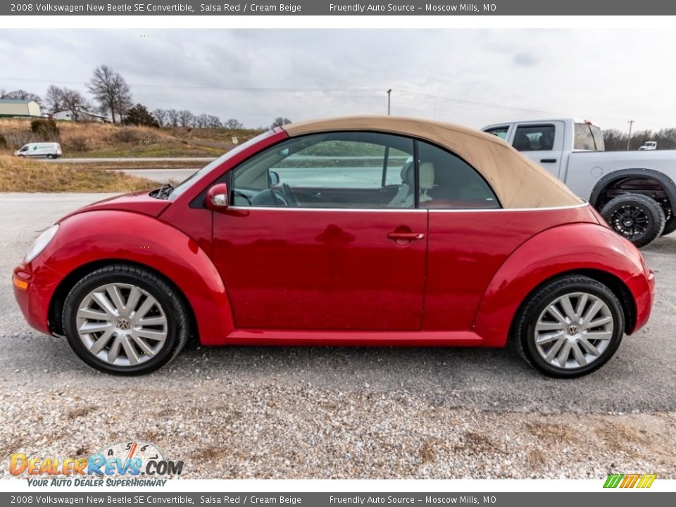 2008 Volkswagen New Beetle SE Convertible Salsa Red / Cream Beige Photo #7
