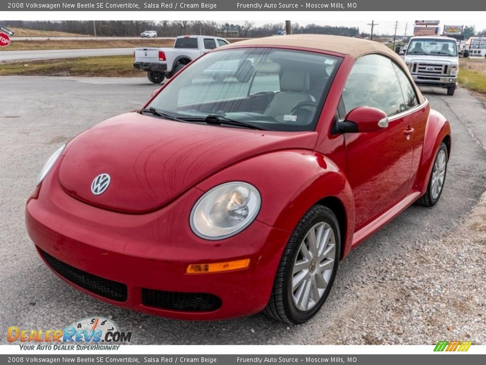 2008 Volkswagen New Beetle SE Convertible Salsa Red / Cream Beige Photo #8