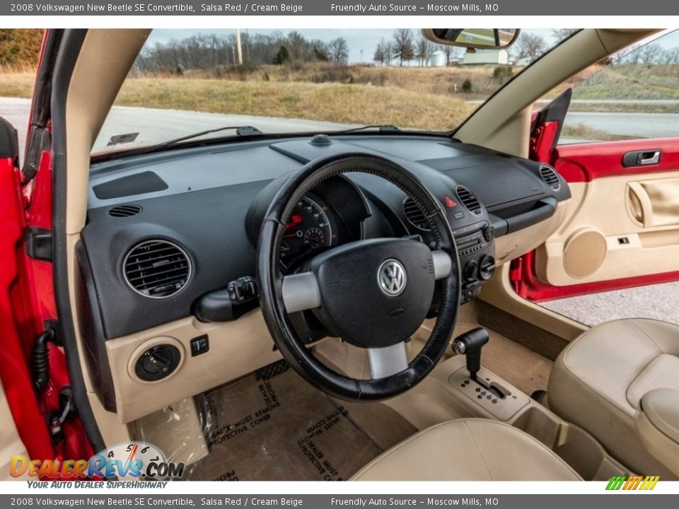 2008 Volkswagen New Beetle SE Convertible Salsa Red / Cream Beige Photo #19