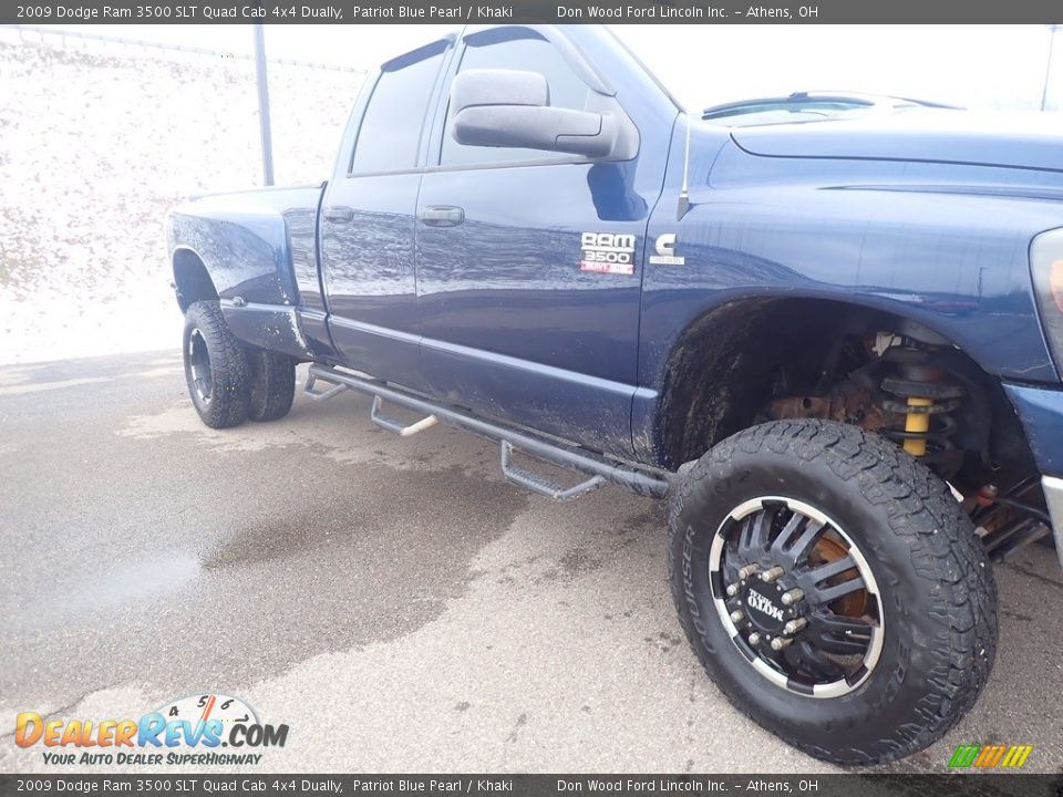 2009 Dodge Ram 3500 SLT Quad Cab 4x4 Dually Patriot Blue Pearl / Khaki Photo #6