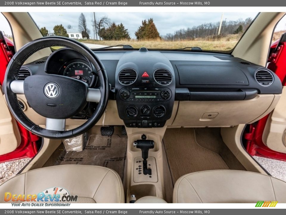 2008 Volkswagen New Beetle SE Convertible Salsa Red / Cream Beige Photo #27