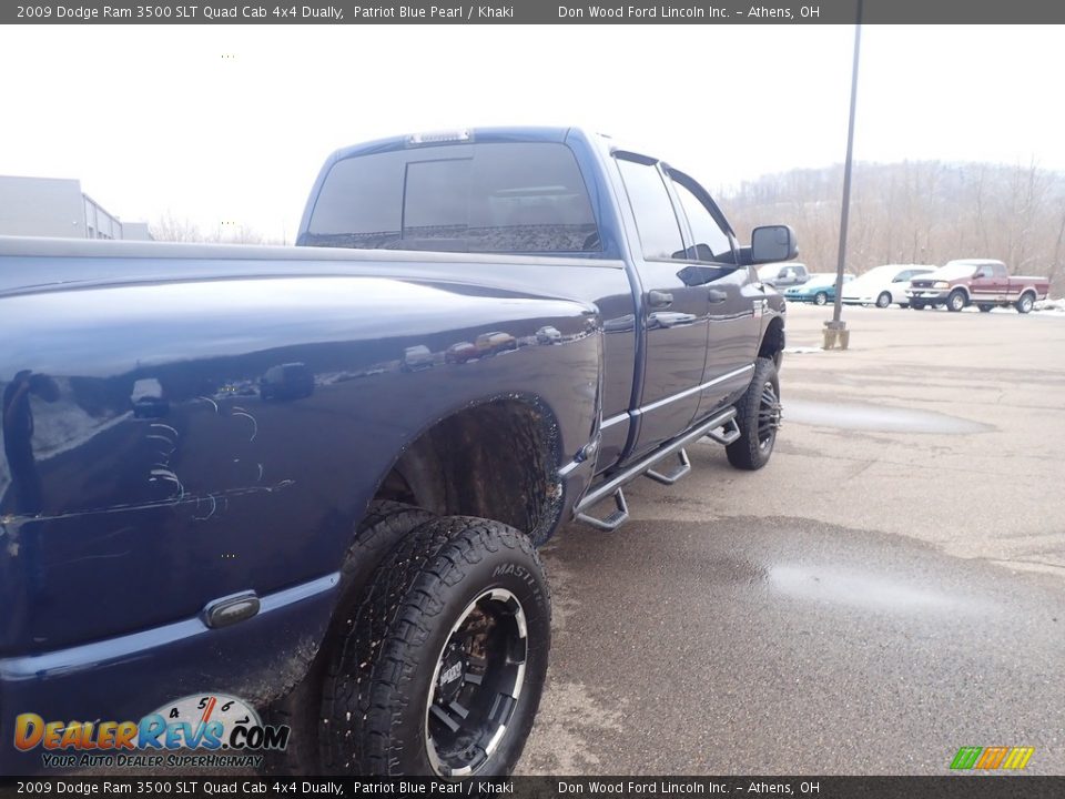 2009 Dodge Ram 3500 SLT Quad Cab 4x4 Dually Patriot Blue Pearl / Khaki Photo #15