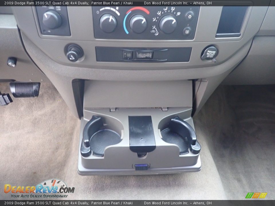 2009 Dodge Ram 3500 SLT Quad Cab 4x4 Dually Patriot Blue Pearl / Khaki Photo #29