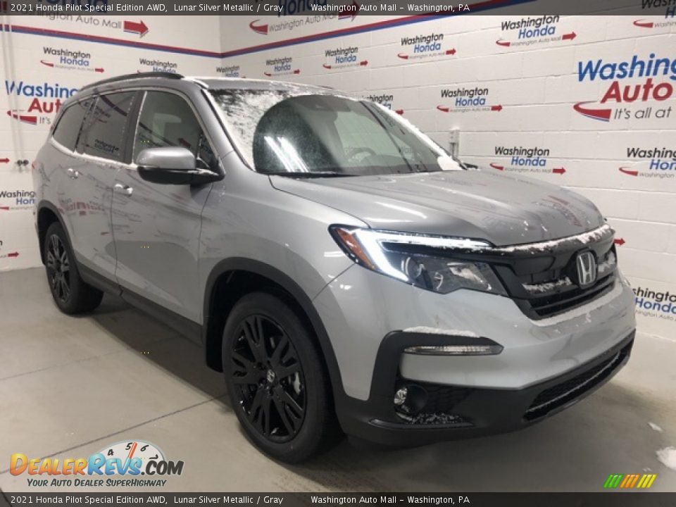 2021 Honda Pilot Special Edition AWD Lunar Silver Metallic / Gray Photo #2