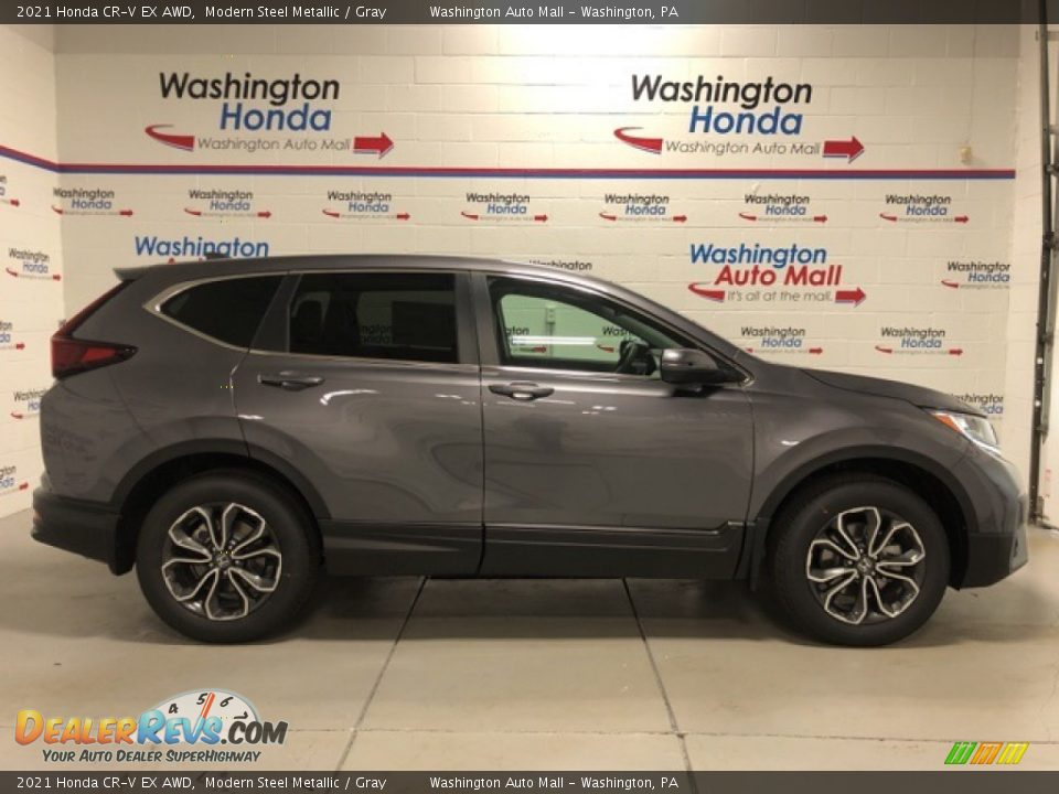 2021 Honda CR-V EX AWD Modern Steel Metallic / Gray Photo #1