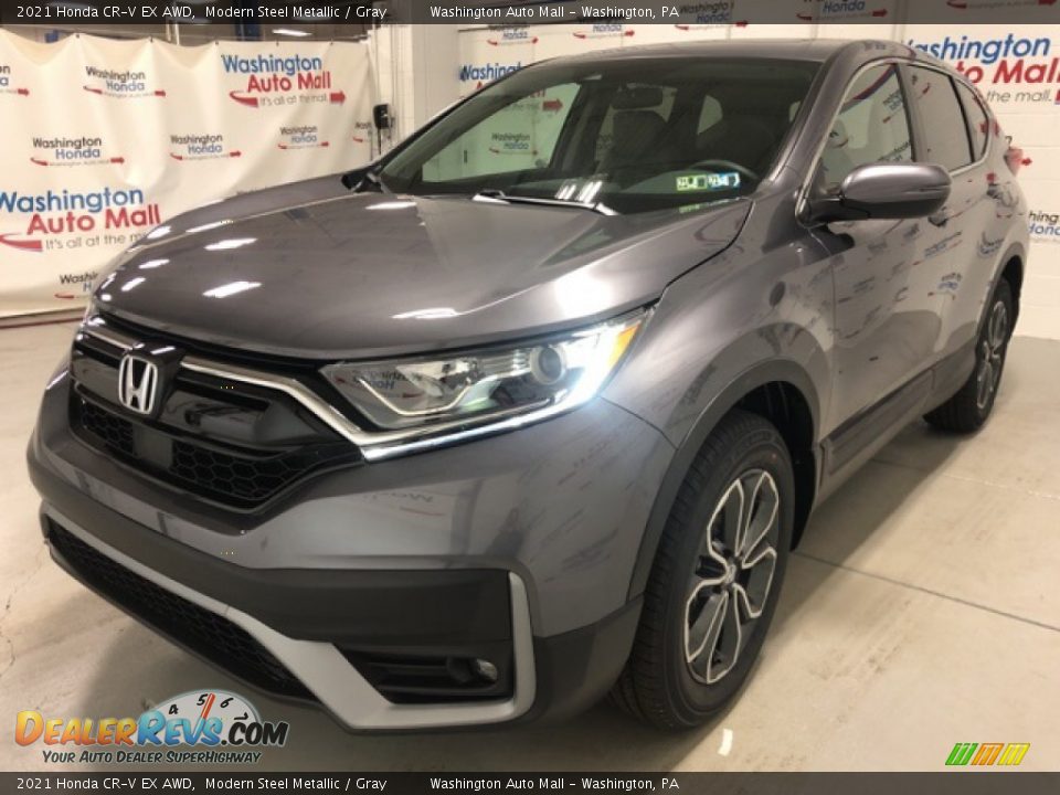 2021 Honda CR-V EX AWD Modern Steel Metallic / Gray Photo #3