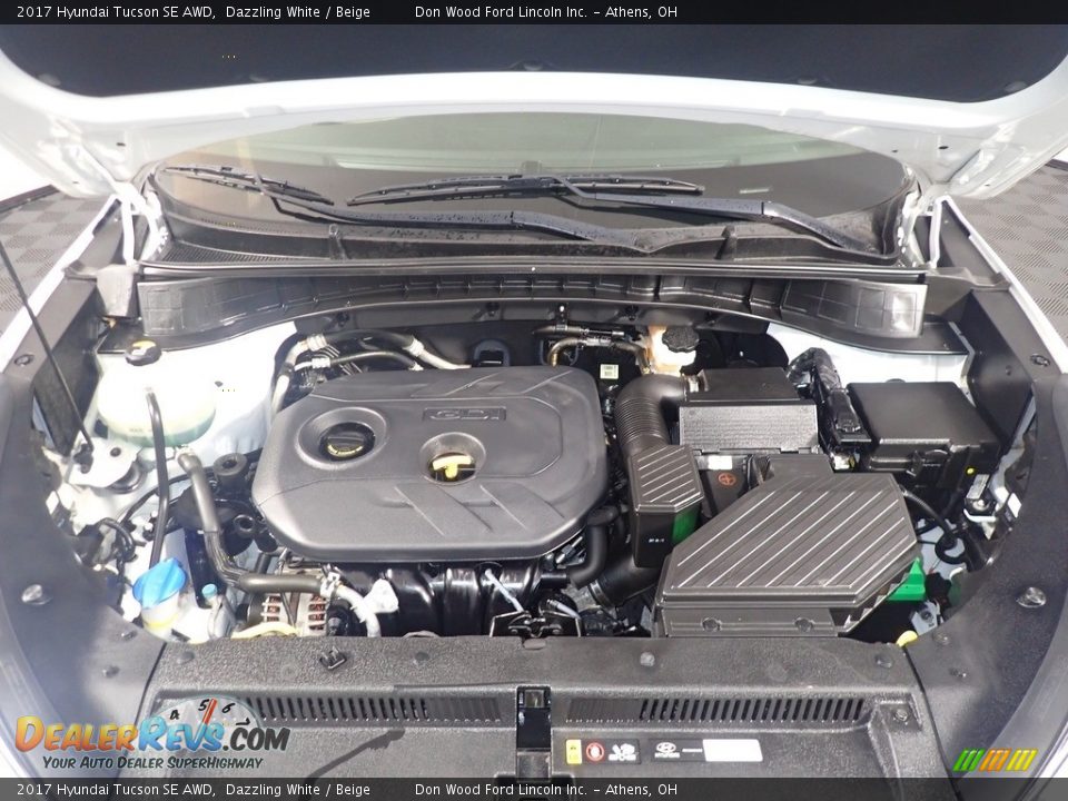 2017 Hyundai Tucson SE AWD Dazzling White / Beige Photo #11