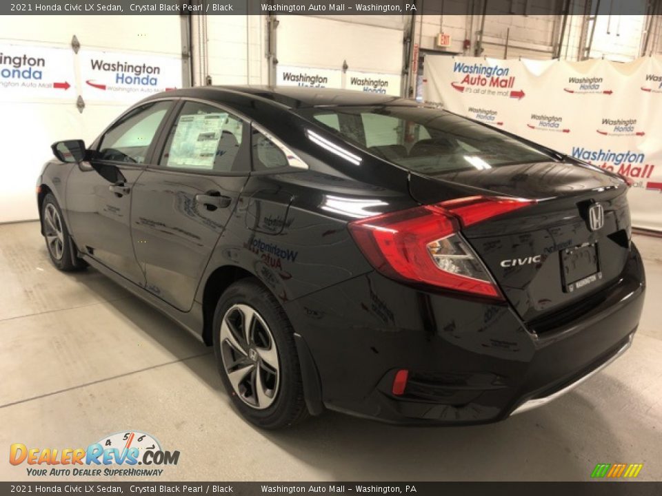 2021 Honda Civic LX Sedan Crystal Black Pearl / Black Photo #4