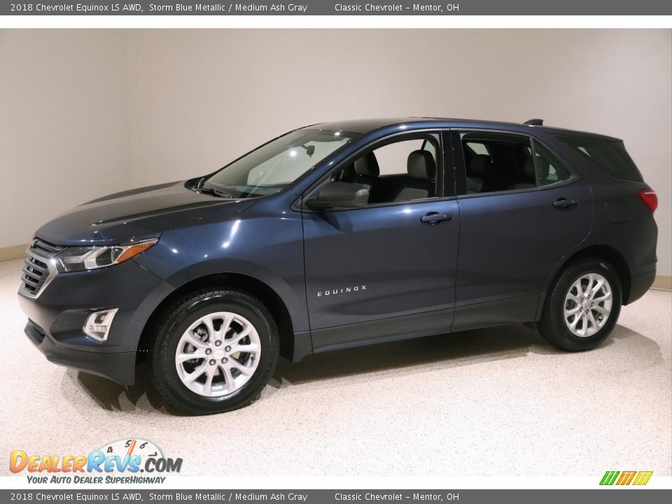 2018 Chevrolet Equinox LS AWD Storm Blue Metallic / Medium Ash Gray Photo #3