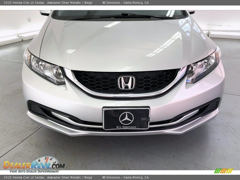 2015 Honda Civic LX Sedan Alabaster Silver Metallic / Beige Photo #29