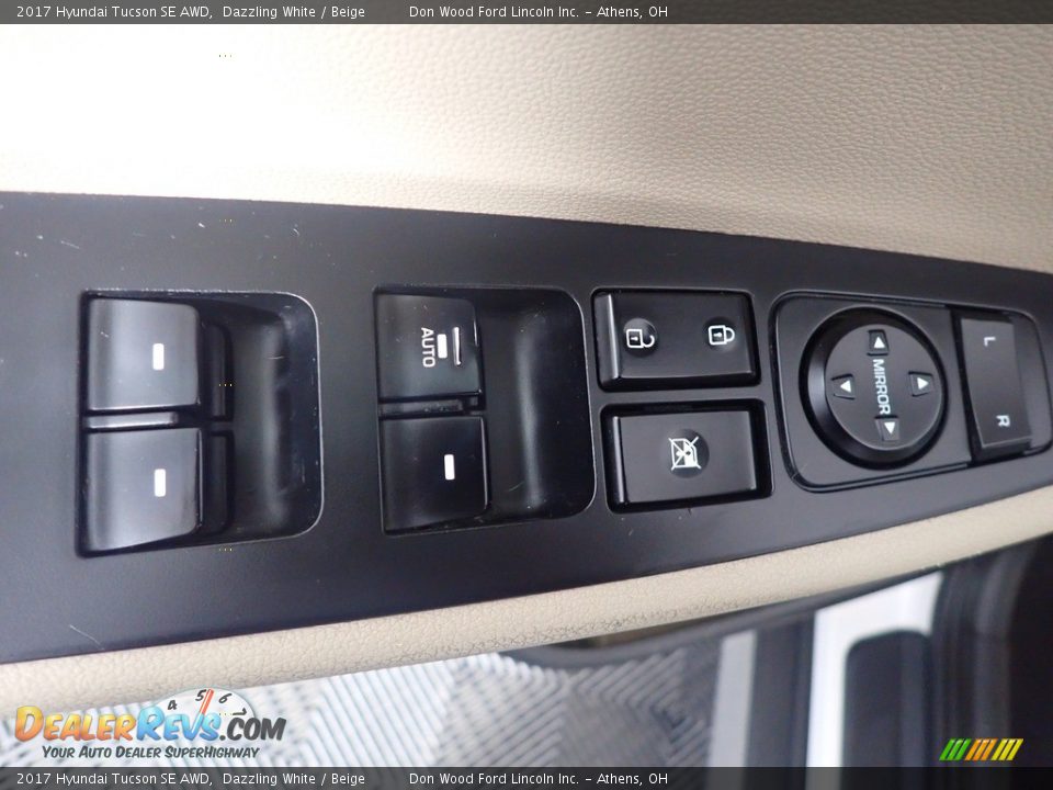 2017 Hyundai Tucson SE AWD Dazzling White / Beige Photo #29