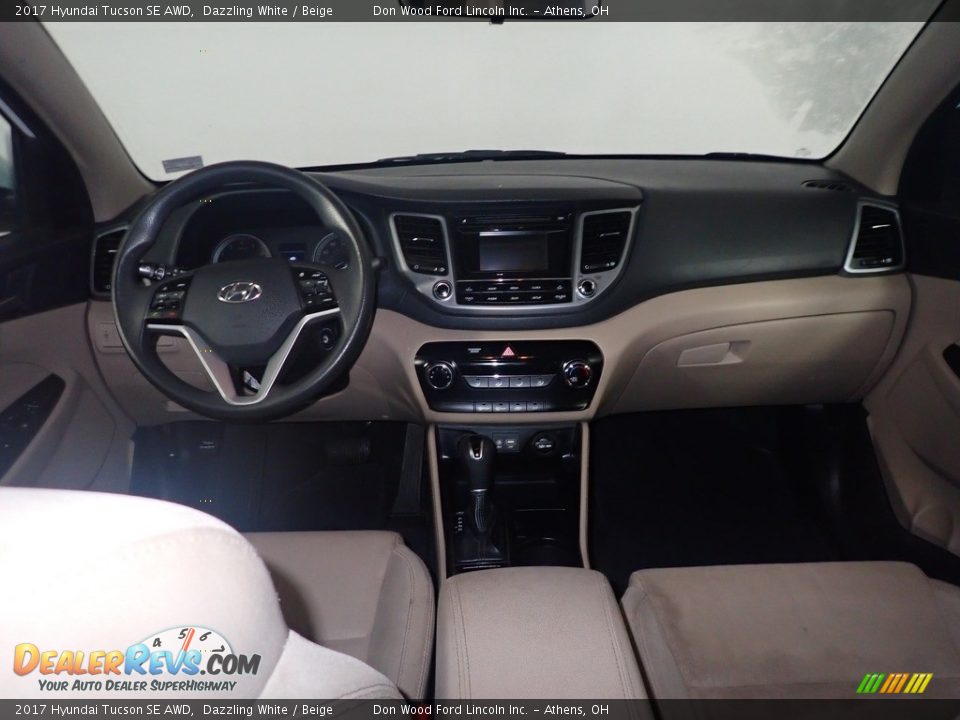 2017 Hyundai Tucson SE AWD Dazzling White / Beige Photo #34
