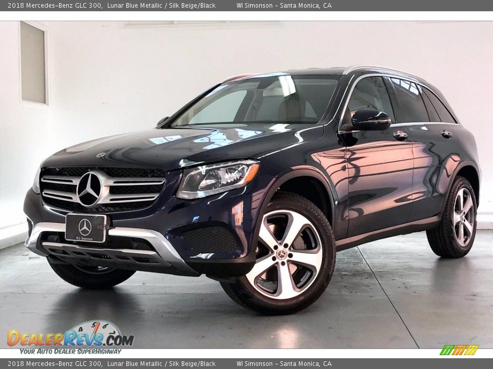 2018 Mercedes-Benz GLC 300 Lunar Blue Metallic / Silk Beige/Black Photo #12