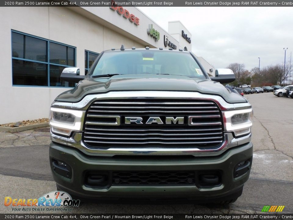 2020 Ram 2500 Laramie Crew Cab 4x4 Olive Green Pearl / Mountain Brown/Light Frost Beige Photo #2