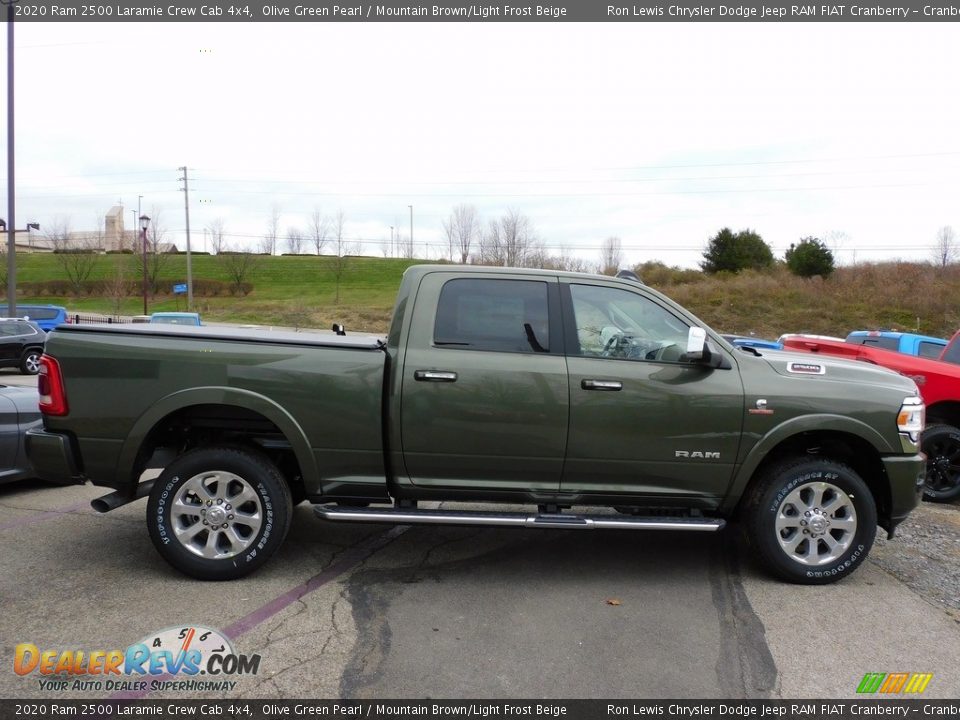 2020 Ram 2500 Laramie Crew Cab 4x4 Olive Green Pearl / Mountain Brown/Light Frost Beige Photo #4