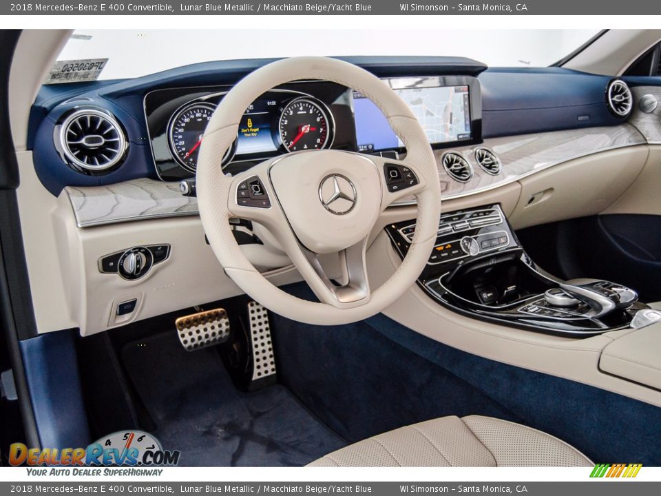 Macchiato Beige/Yacht Blue Interior - 2018 Mercedes-Benz E 400 Convertible Photo #11