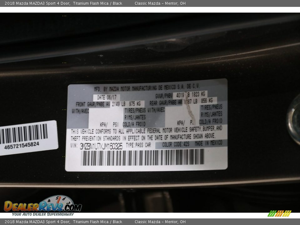 2018 Mazda MAZDA3 Sport 4 Door Titanium Flash Mica / Black Photo #20