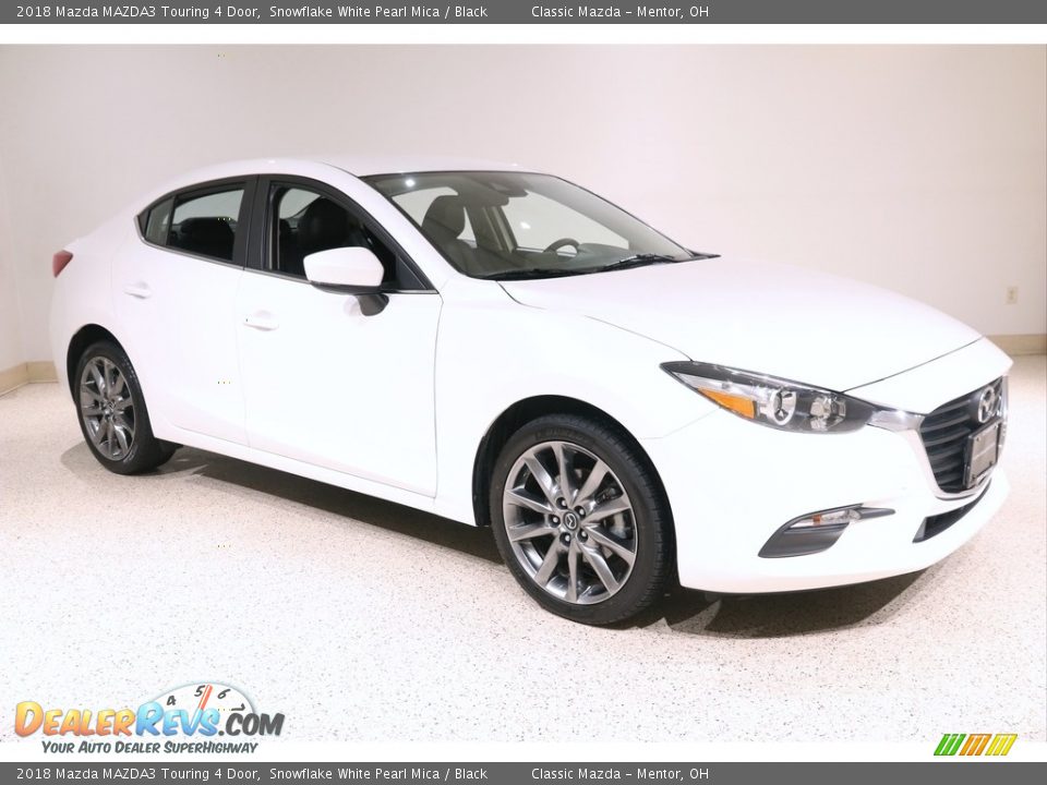 2018 Mazda MAZDA3 Touring 4 Door Snowflake White Pearl Mica / Black Photo #1