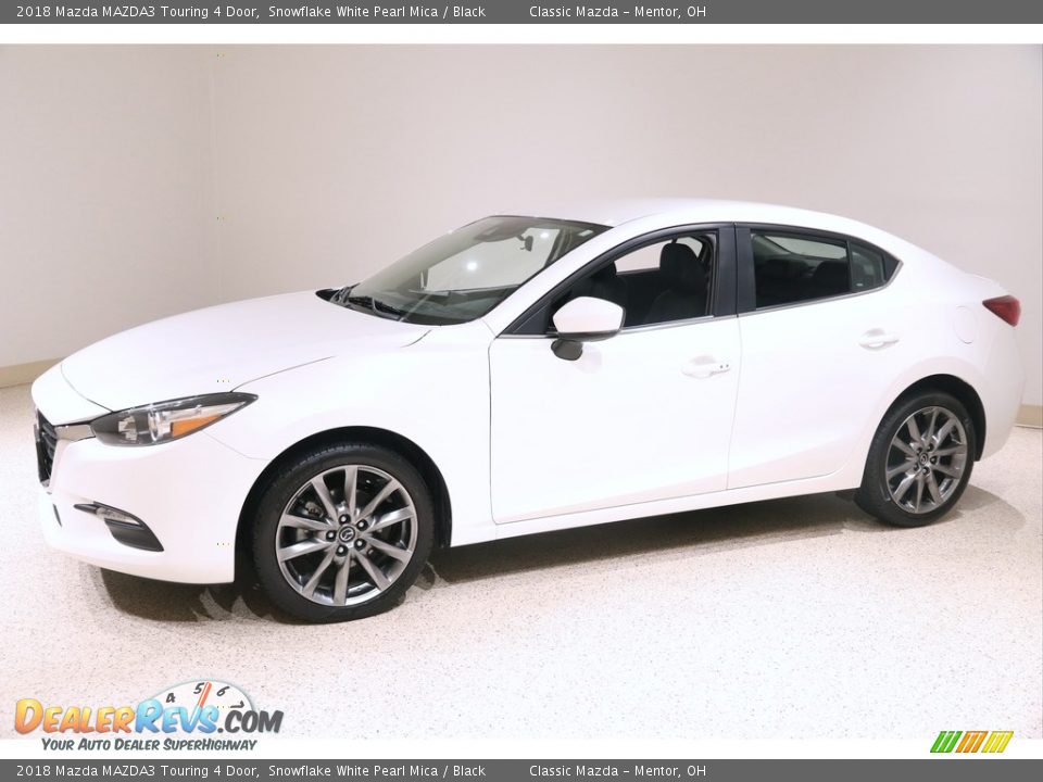 2018 Mazda MAZDA3 Touring 4 Door Snowflake White Pearl Mica / Black Photo #3