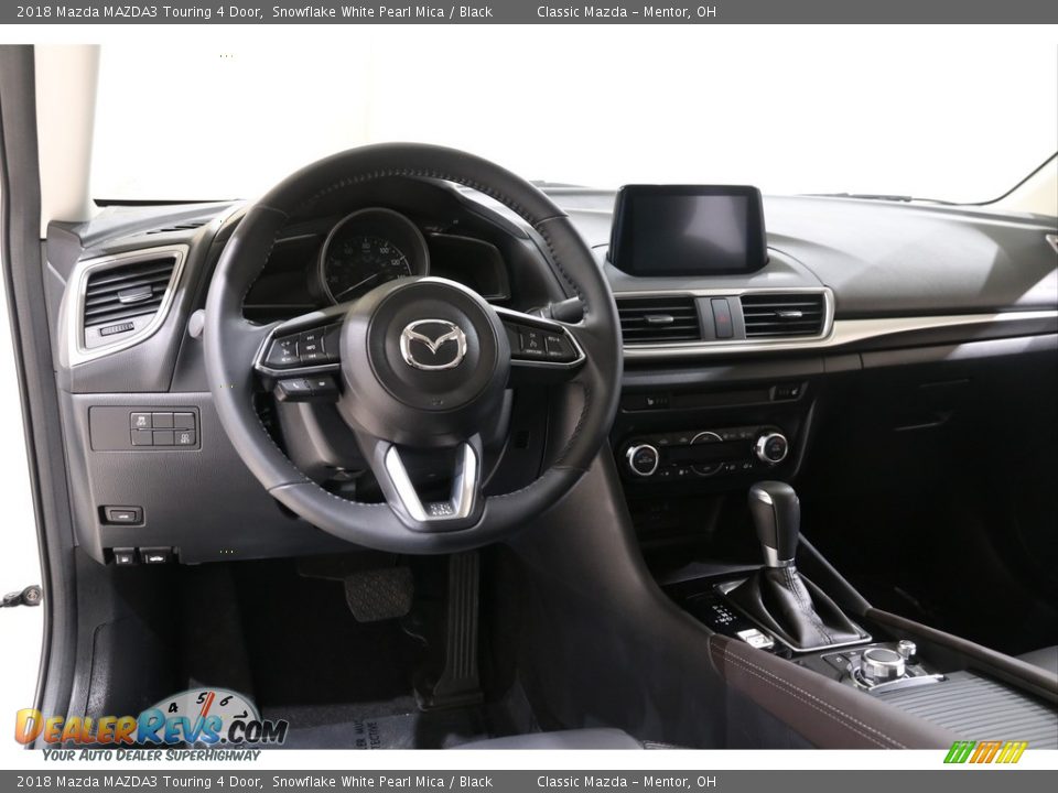 2018 Mazda MAZDA3 Touring 4 Door Snowflake White Pearl Mica / Black Photo #6