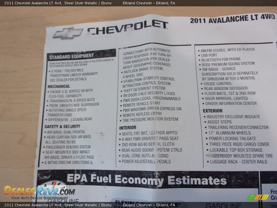 2011 Chevrolet Avalanche LT 4x4 Sheer Silver Metallic / Ebony Photo #28