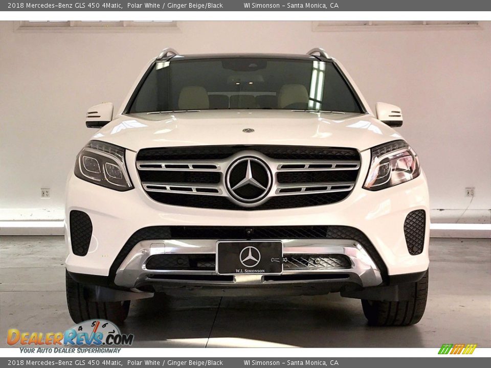 2018 Mercedes-Benz GLS 450 4Matic Polar White / Ginger Beige/Black Photo #2